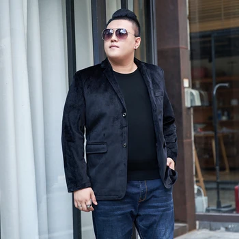 L - 8XL Artı Boyutu Takım Elbise Ceket Erkekler için Tek Parça İki Düğme Özel Rahat Tarzı Streetwear Erkek Moda Blazer Kış 2024 için