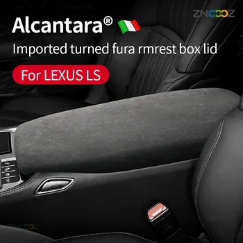 Lexus için LS350 LS430 LS460 LS500 LS500h LS600h Araba Kol Dayama Kutusu Kapak koruma kapağı Paneli Alcantara Modifiye Dekoratif Trim