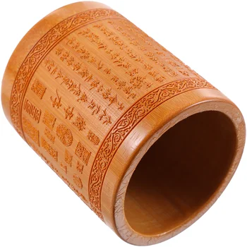 Masa kalemlik Çalışma Dekor Bambu Pot Yazı Fırçası Süslemeleri masaüstü düzenleyici