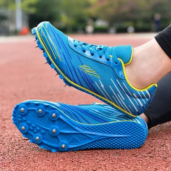 Mens Womens Parça Ayakkabı Mesafe Koşu Yarışı Sivri Sneakers Eğitim Sivri Ayakkabı Atletizm Sneakers Erkekler Kadınlar için