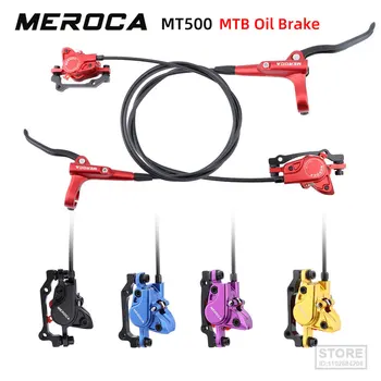 MEROCA MTB Hidrolik Frenler Bisiklet Seti Disk Dağ Bisikleti İçin Çift İtme Pistonlu Kaliper Rotor İle 160mm Bisiklet
