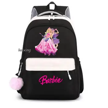 Moda Barbie film Sırt Çantası Kadın Dizüstü Bilgisayar Büyük Kapasiteli Okul kızlar için sırt çantaları Genç Packsack 4 Renk Hediye
