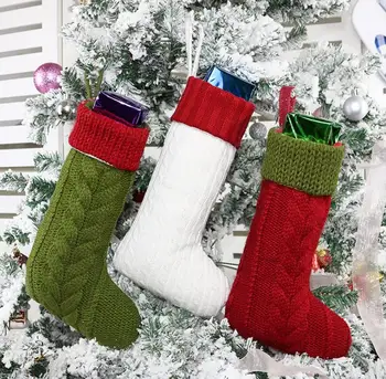Noel Çorap Çocuk hediye çantası Noel Çorap Şeker Çanta Noel Ağacı Kolye Çorap Noel Süs Noel Partisi Dekorasyon SN