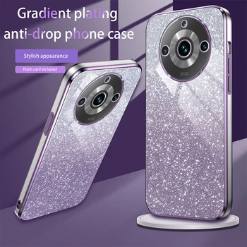 OPPO Realme için 11 5G Durumda Bling Lüks Elektrolizle Glitter telefon kılıfı OPPO Realme için 11 Pro Artı Yumuşak TPU Tampon Şeffaf arka kapak