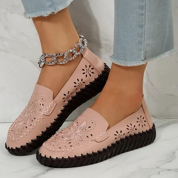 Oyalamak Flats loafer ayakkabılar Kadın Yürüyüş Sığ Bahar rahat ayakkabılar 2024 Moda Tasarımcısı Yeni Spor Kadın Rahat Zapatillas