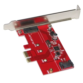 PCIE Yükseltici Kart PCI-E 2.0 İçin SATA3. 0 + M. 2 SSD Adaptörü ASM1061 6 Gbps Destek NGFF(M. 2) B Anahtar Tipi