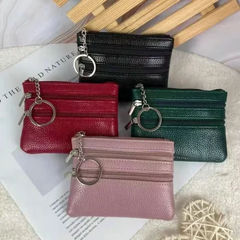 PU Deri Küçük Kadın bozuk para çantaları Mini Değişim Çantalar Anahtarlık Bozuk para cüzdanı Kadın Para Çantası Anahtar bozuk para kesesi Kart Cüzdan Kadınlar için