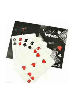 Q 5 kart seti kartları sihirli hileler sihirli kartları yakın çekim sihirli, sahne sihirli eğlenceli yapmak kolay