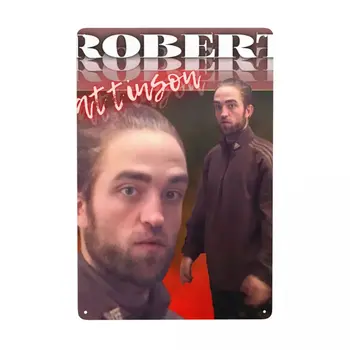 Retro Robert Pattinson Metal Işareti Kişiselleştirilmiş İngiliz Aktörler Teneke Plaketler Pub Duvar Dekor Dekoratif sanat posterleri
