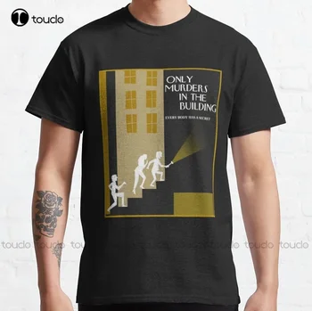 Sadece Cinayetleri Bina T-Shirt Sadece Cinayetleri Bina klasik tişört Pembe Gömlek Komik Sanat Streetwear Karikatür Tee
