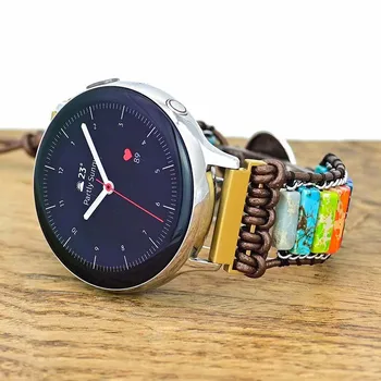 Samsung Galaxy İzle 4 Kayış Amazfit GTR Bandı için Huawei İzle Bilezik Bohemia Vintage Renkli Taş Kordonlu Saat Kadın