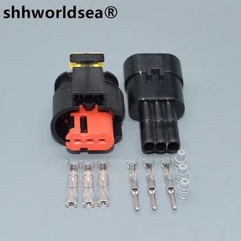 shhworldsea 3 Pin 284426-1 Otomotiv Konektörü Mühürlü Sensör Soketi Yakıt Dizel Enjektör Ateşleme Bobini Fiş 284425-1