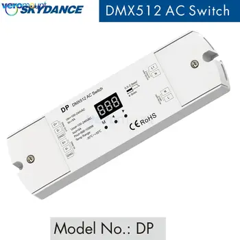 Skydance DP 1CH*5A DMX512 Anahtarı AC 110 V 220 V 500-1200 W RDM DMX Dekoder Stand-alone fonksiyonu/Sayısal ekran İçin LED lamba ışığı