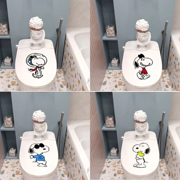 Snoopy Tuvalet Çıkartmaları Anime Banyo Tuvalet Kapağı Sticker duvar çıkartmaları Karikatür Ev Dekorasyon Çıkartmaları Banyo Aksesuarları