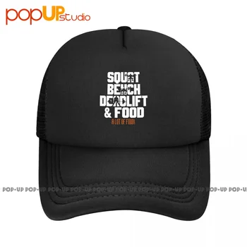 Squat Tezgah Deadlift Ve Gıda Powerlifting Spor Beyzbol Şapkası Nefes Şapka