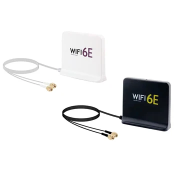 Taşınabilir 2.4 g 5.8 g 6g Wifi 6e Mımo Anten 2 adet Kablo İle Kapalı Açık Kablosuz Anten Manyetik Alt Ağ Kartı İçin