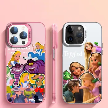 Telefon Kılıfı için Apple iPhone 11 XS Max X 12 Pro 13 XR 14 Artı 15 Pro Max 11 Yumuşak Darbeye Dayanıklı Disney Karikatür Prenses Kapak 