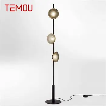 TEMOU Postmodern Vintage zemin lambası İskandinav yaratıcı lüks basit LED ayakta dekor ışık ev oturma odası otel için