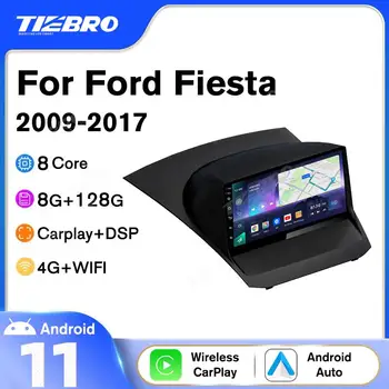 TIEBRO 2Din Android10 Araba Radyo Ford Fiesta 2009-2017 İçin otomobil radyosu GPS Navigasyon Stereo Alıcısı DSP Bluetooth Oyuncu 8G + 128G