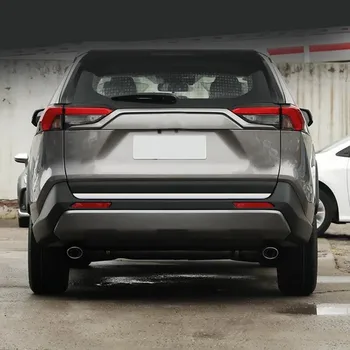 Toyota için RAV4 2019-2023 Aksesuarları Arka Kuyruk Kapı Şeridi Bagaj Kapağı Gövde ayar kapağı Dış Parçalar Paslanmaz Çelik Dekorasyon