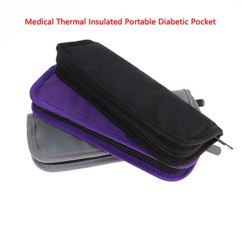 Tıbbi Termal Yalıtımlı Taşınabilir Diyabetik Cep İnsülin soğutma torbası Tıbbi Soğutucu Hap Koruyucu Seyahat Çantası