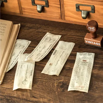 Vintage Memo Pedleri Malzeme Kağıt Bilet Fatura Etiket Not Önemsiz Günlük Scrapbooking Kartları Retro Arka Plan dekorasyon kağıdı