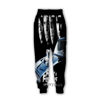 xinchenyuan 3D Hızlı ve Öfkeli Paul Walker Baskı Rahat pantolon Sweatpants Düz Pantolon Sweatpants koşu pantolonları Pantolon K52