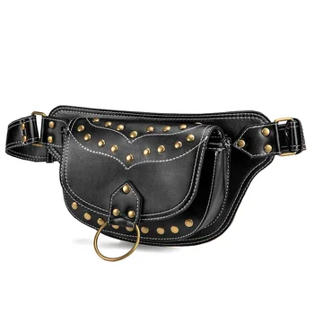 Yeni Açık Spor kadın Çantası Punk askılı çanta Moda Bel Çantası fanny Paketi bel çantası Göğüs Çantası bel çantası Gotik bacak çantası Çanta