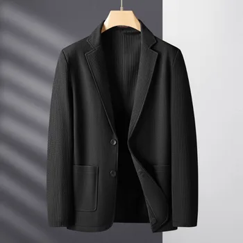 yeni varış suepr büyük Sonbahar erkek moda rahat çizgili takım elbise ceket artı boyutu L XL 2XL 3XL 4XL 5XL 6XL 7XL