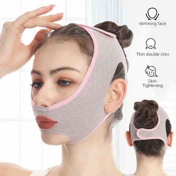 Yüz Germe V Şekillendirici Maske Yüz Zayıflama Bandaj Çene Yanak Kaldırma Kemeri Yüz Bandı Kaldırma Su Geçirmez Boyun Germe Bantları Ve Bantları`
