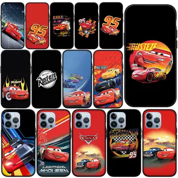 Yıldırım McQueen 95 Arabalar Telefon Kapak Kılıf Apple iPhone 15 14 Artı 13 12 Mini Pro Max XR + 13Pro 14 + 15 + Funda Yumuşak Muhafaza