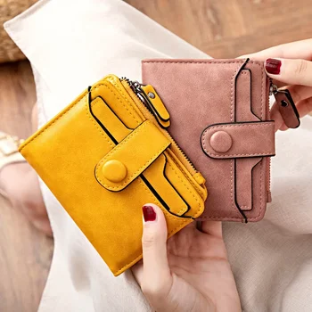 Çanta kadın kısa PU deri yeni Kore versiyonu moda basit çoklu kart para klip yenilik kadın çanta toptan