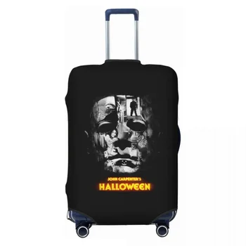 Özel Cadılar Bayramı Korku Filmi Bagaj Kapağı Moda Michael Myers Bavul Koruyucu Kapakları İçin Uygun 18-32 inç