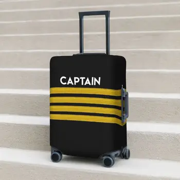 Özel Kaptan Çizgili bavul kılıfı Moda Uçak Pilot Tatil Seyahat Faydalı Bagaj Malzemeleri Koruyucu
