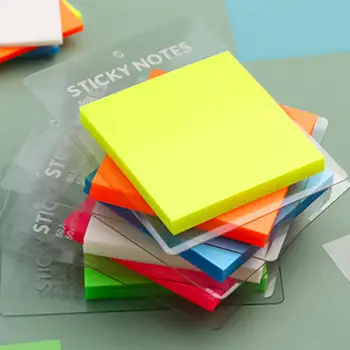 Öğrenci Not Defteri İşareti Yapışkan Not Kendinden yapıştırıcı Şeffaf Pastel renkli etiket Not Defteri Okul Ofis Malzemeleri