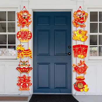 Şenlikli Kapı Dekorasyon Parti Dekorasyon Çin Yeni Yılı Beyit Afiş Canlı Kapı Asılı Süslemeleri için 2024 Bahar